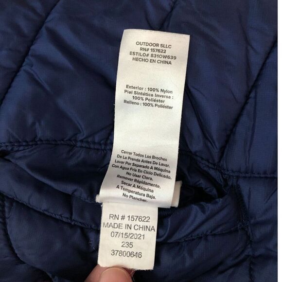 EDDIE BAUER Jacket Kids Size Medium (10/12) Blue Youth Deer Harbor Reversible - Picture 11 of 14